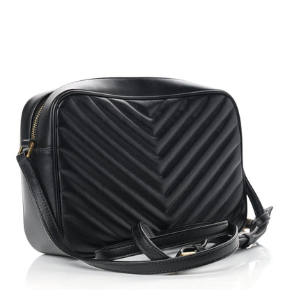 Saint Laurent Calfskin Matelasse Monogram Lou Camera Bag Black 3 of 11