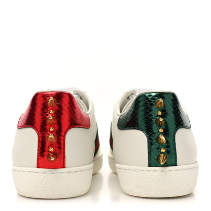 Gucci Calfskin Web Pearl Studded Womens Ace Sneakers 36 White 4 of 10