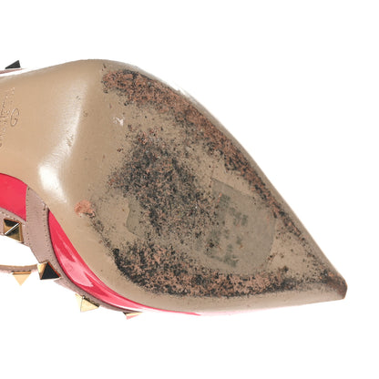 Valentino Garavani Patent Nappa Rockstud Ankle Strap 100mm Pumps 37.5 Pop Fuxia Poudre 9 of 10