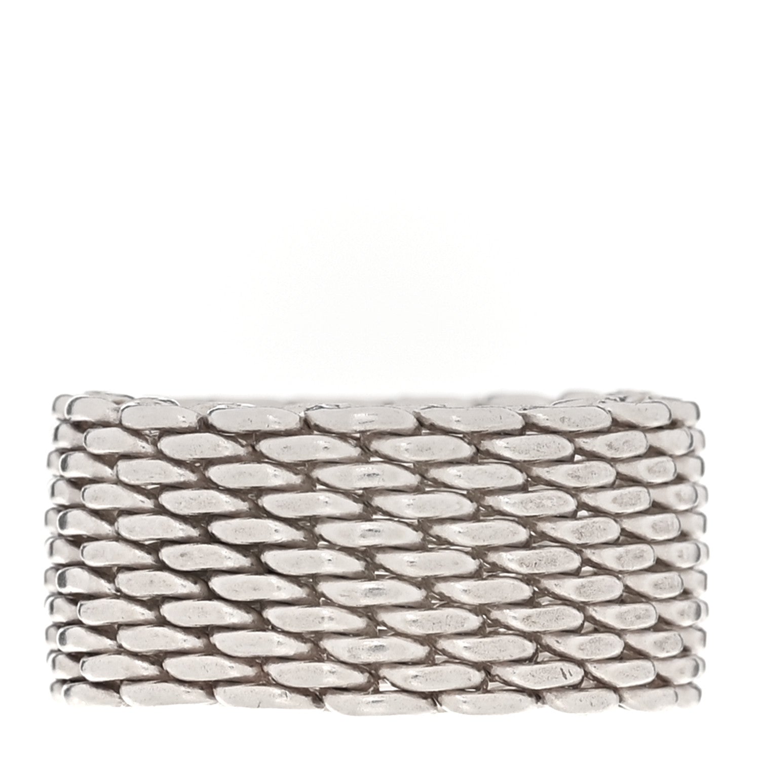 Tiffany Sterling Silver Somerset Mesh Ring 51 5.75 3 of 4