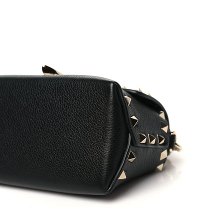Valentino Garavani Pebbled Calfskin Mini Rockstud Crossbody Bag Black 9 of 9