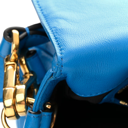 Fendi Nappa FF 1974 Embossed Baguette Blue Royal 12 of 15