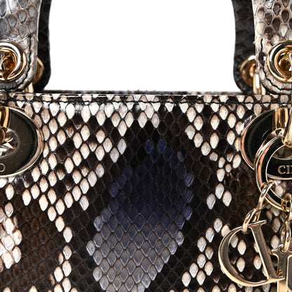 Christian Dior Snakeskin Mini Lady Dior Bleu Multicolor 7 of 10