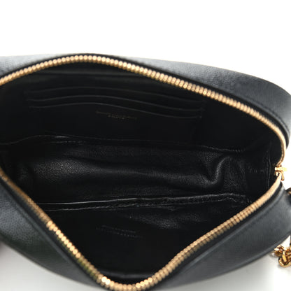 Saint Laurent Grain De Poudre Matelasse Monogram Mini Lou Camera Bag Black 5 of 9