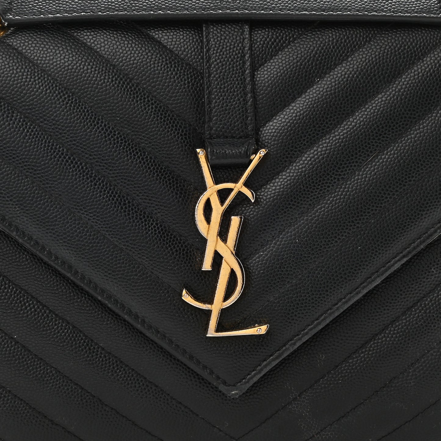 Grain De Poudre Matelasse Chevron Medium Monogram Satchel Black