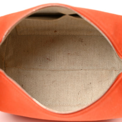 Hermes Canvas Small Bride-A-Brac Pouch Orange Burgundy 6 of 8