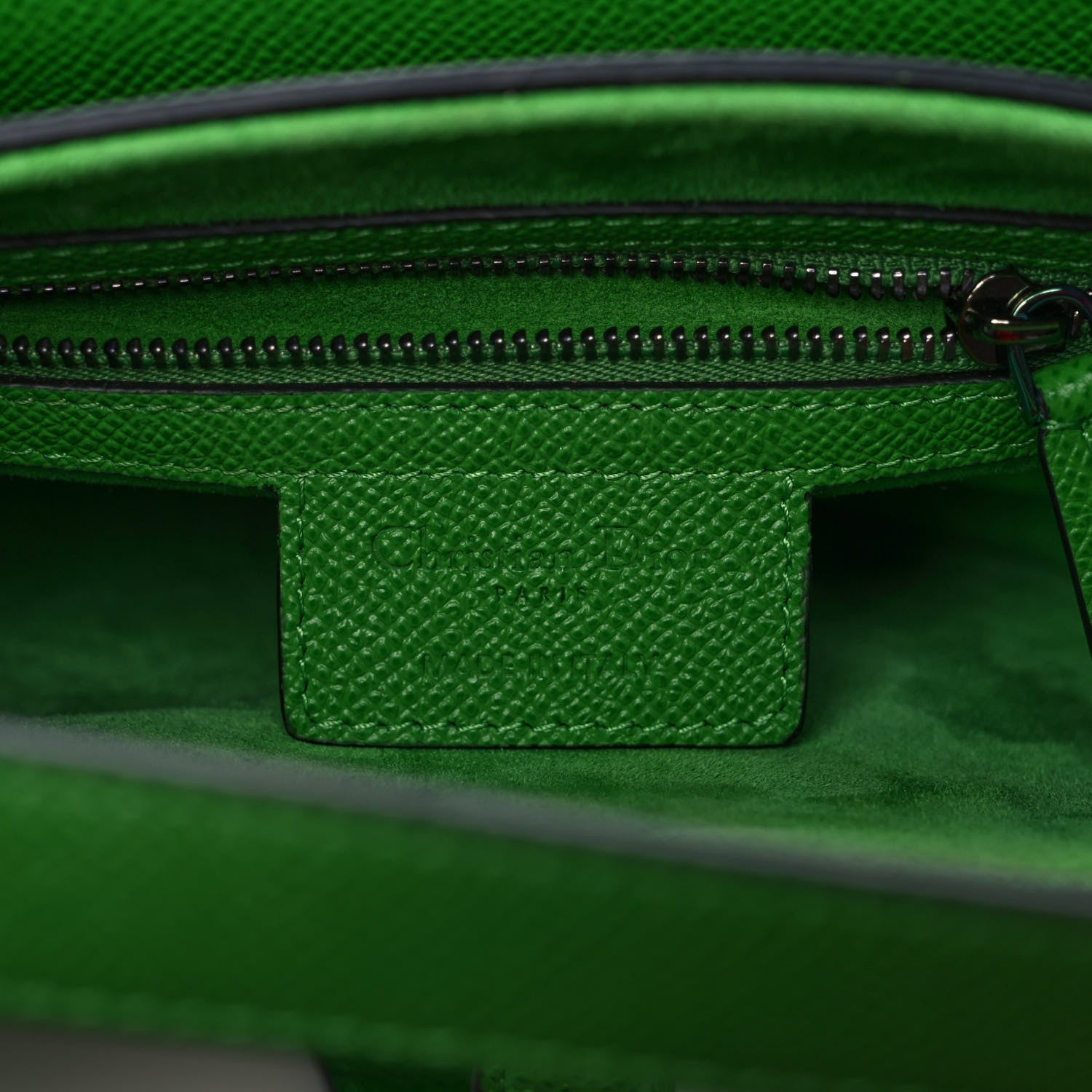 Christian Dior Grained Calfskin Saddle Bag Green 5 of 8