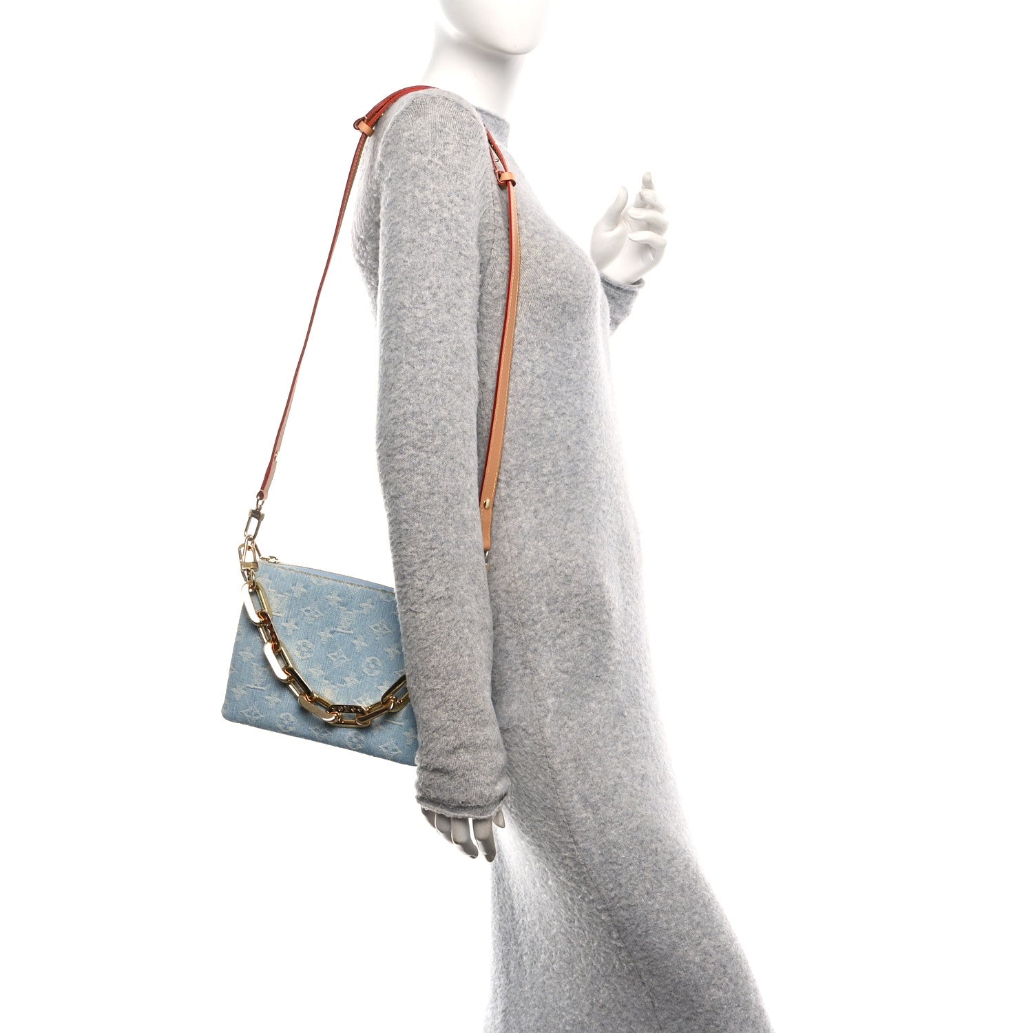 Louis Vuitton Monogram Denim Coussin BB Sky Blue 2 of 10