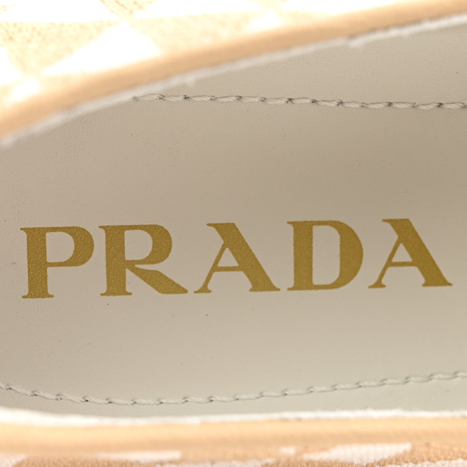 Prada Jacquard Trianglolo Symbole Embroidered Metal Triangle Logo Slip On Sneakers 37 Corda Talco 6 of 7