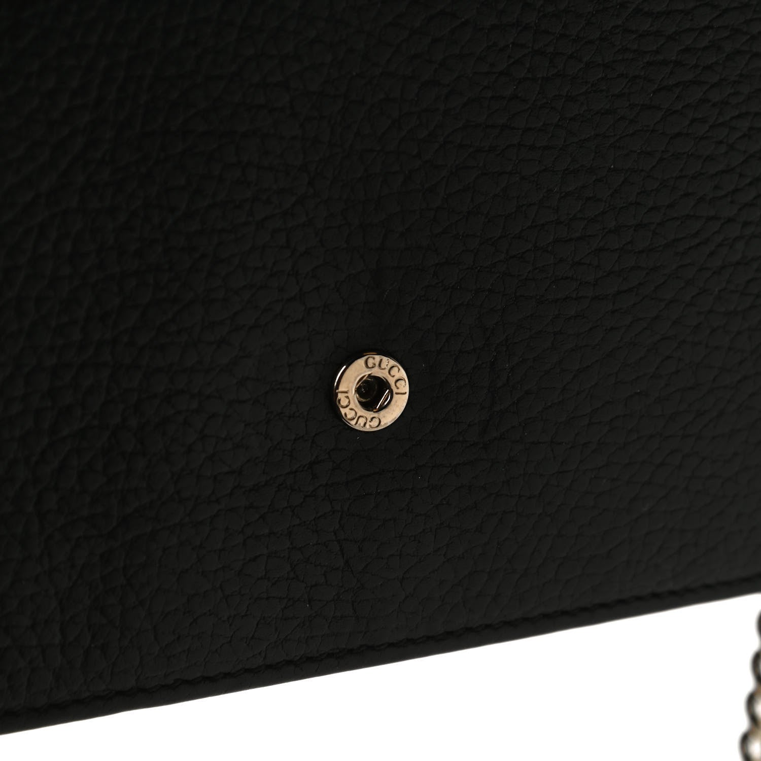 Gucci Dollar Calfskin Interlocking G Chain Wallet Black 6 of 12