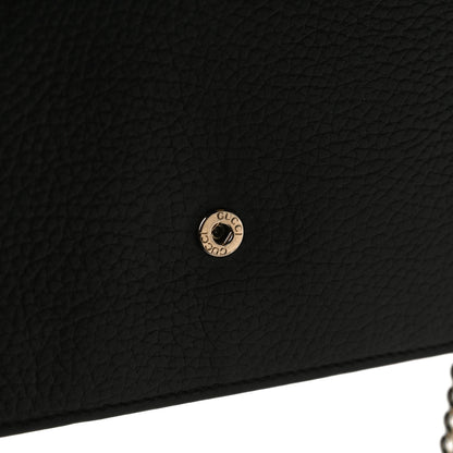 Gucci Dollar Calfskin Interlocking G Chain Wallet Black 6 of 12