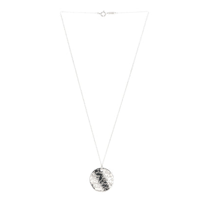 Tiffany Sterling Silver Notes Round Pendant Necklace 3 of 5