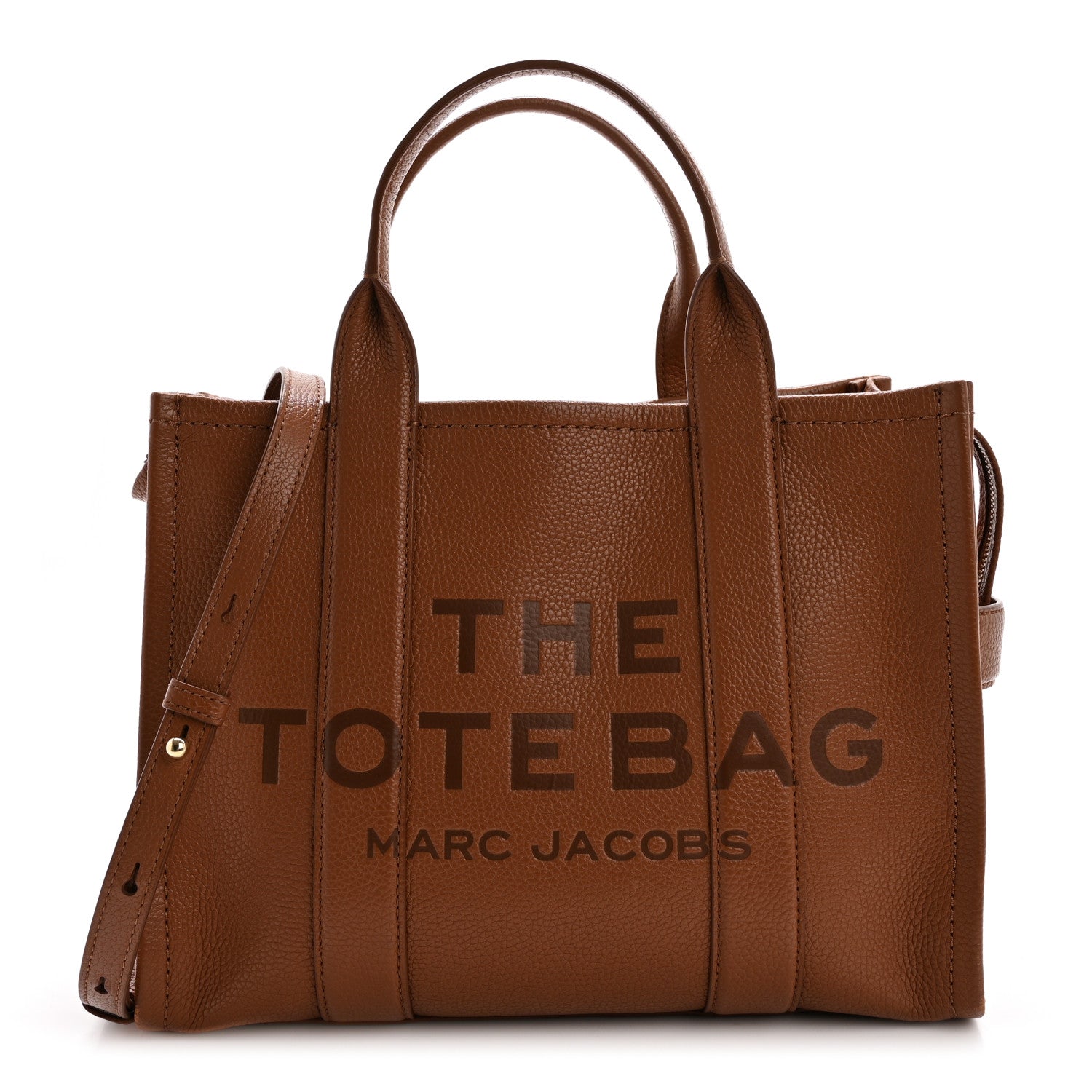 Marc Jacobs Grained Calfskin Medium The Tote Bag Argan Oil 1 of 17