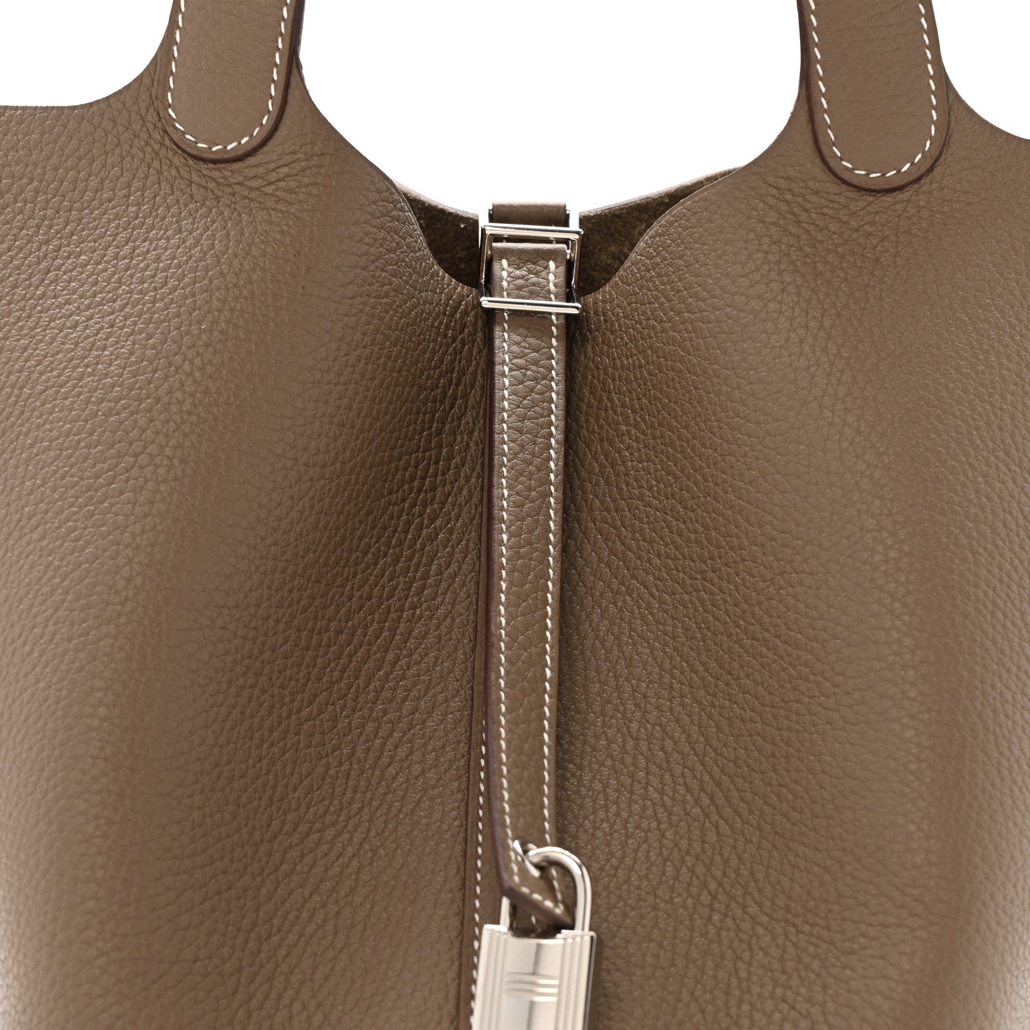 Hermes Taurillon Clemence Picotin Lock 22 MM Etoupe 8 of 11
