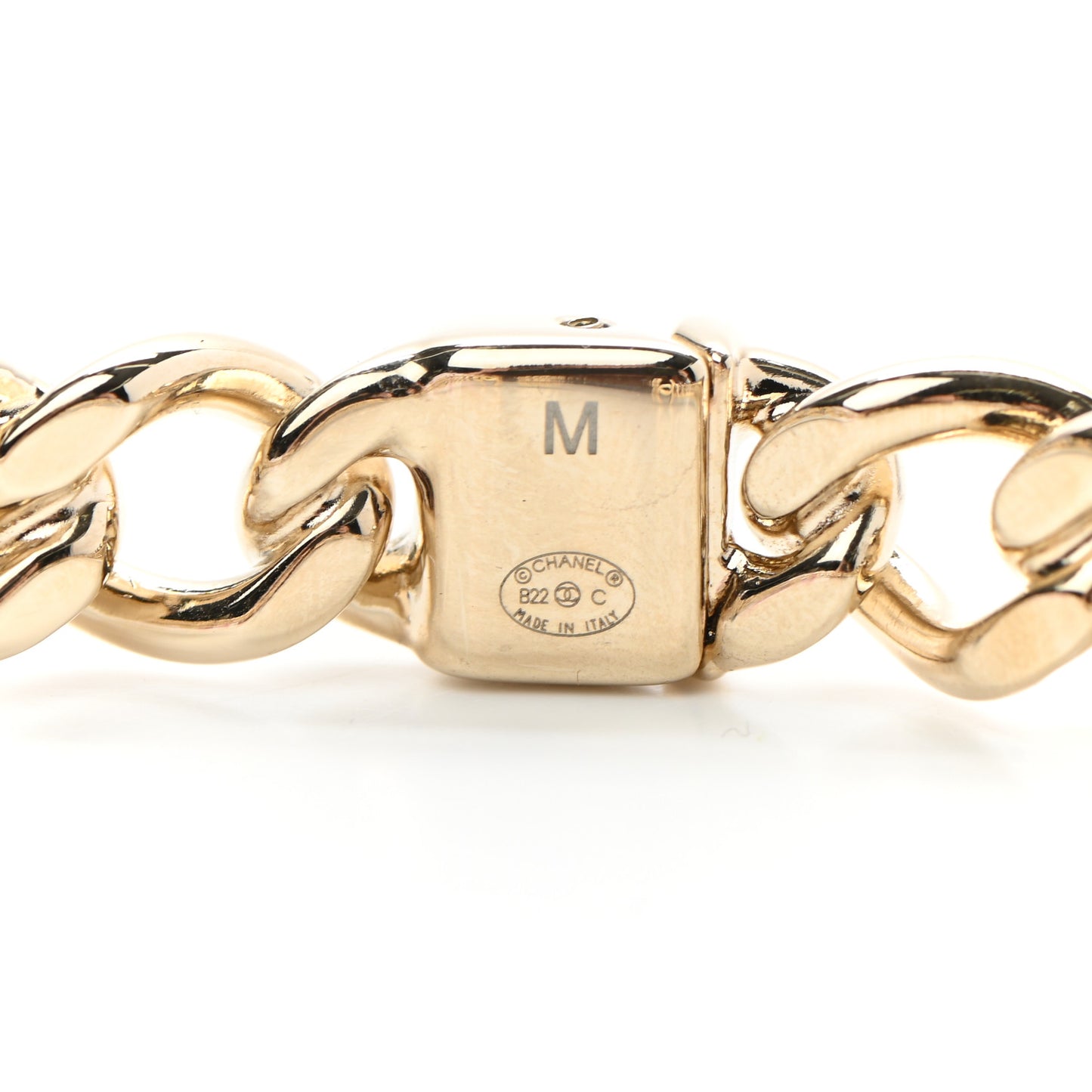 Metal CC Chain Link Choker Necklace Gold