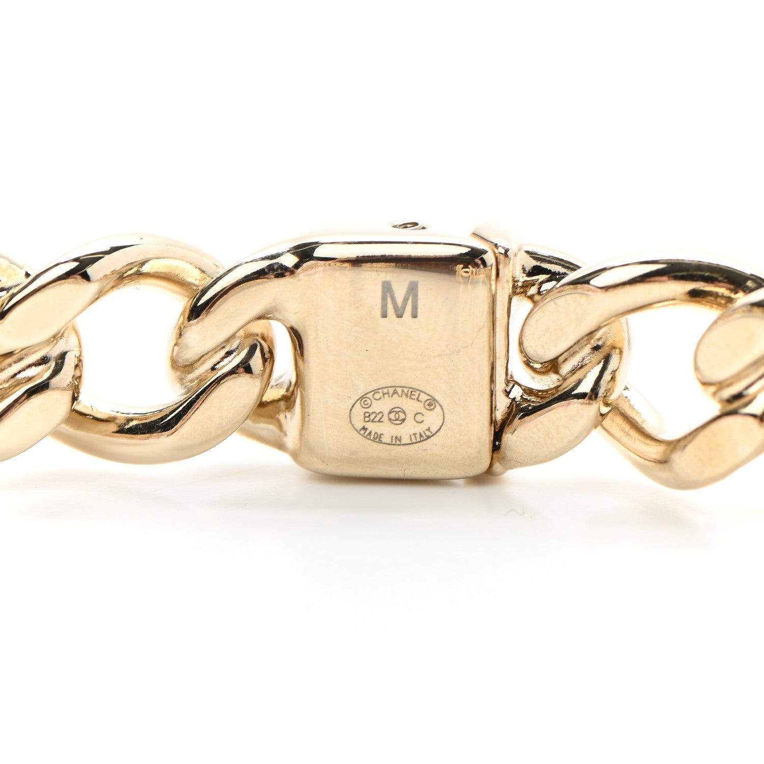 Chanel Metal CC Chain Link Choker Necklace Gold 4 of 4