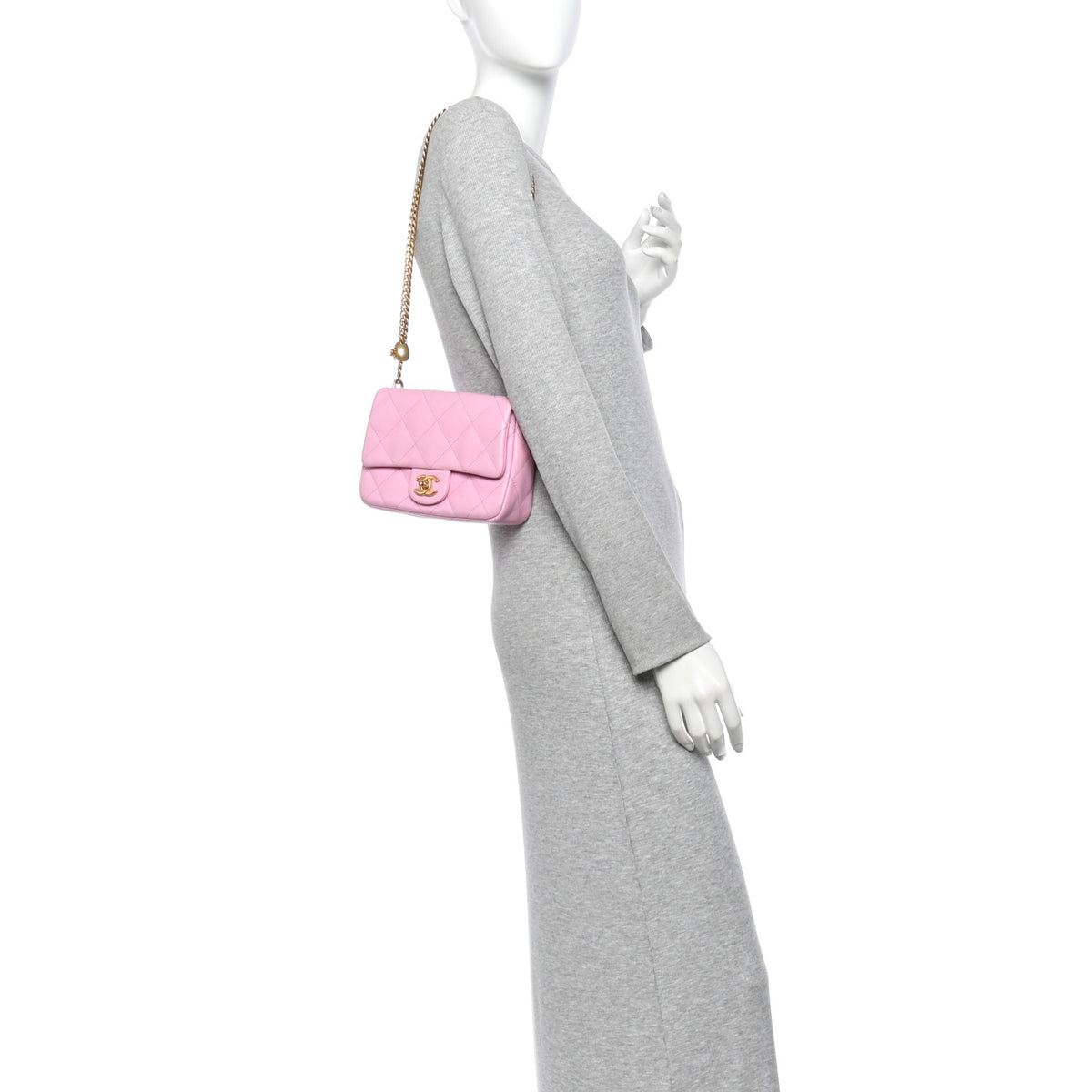 Chanel Caviar Quilted Mini Sweetheart Flap Lilac 2 of 14