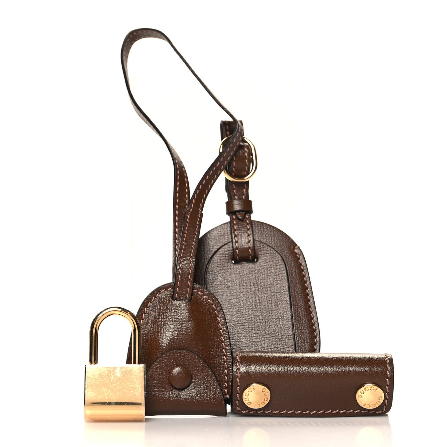 GG Supreme Monogram Azalea Calfskin Retro Interlocking G Hanger Garment Bag Beige Ebony Brown Sugar