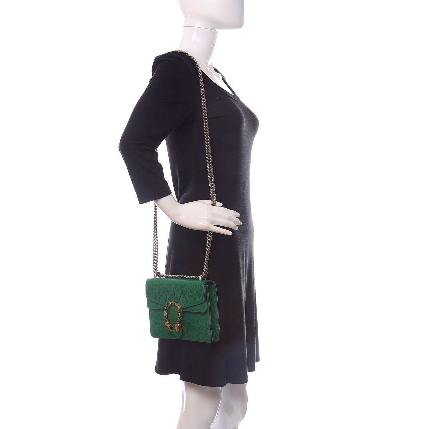 Calfskin Mini Dionysus Shoulder Bag Emerald