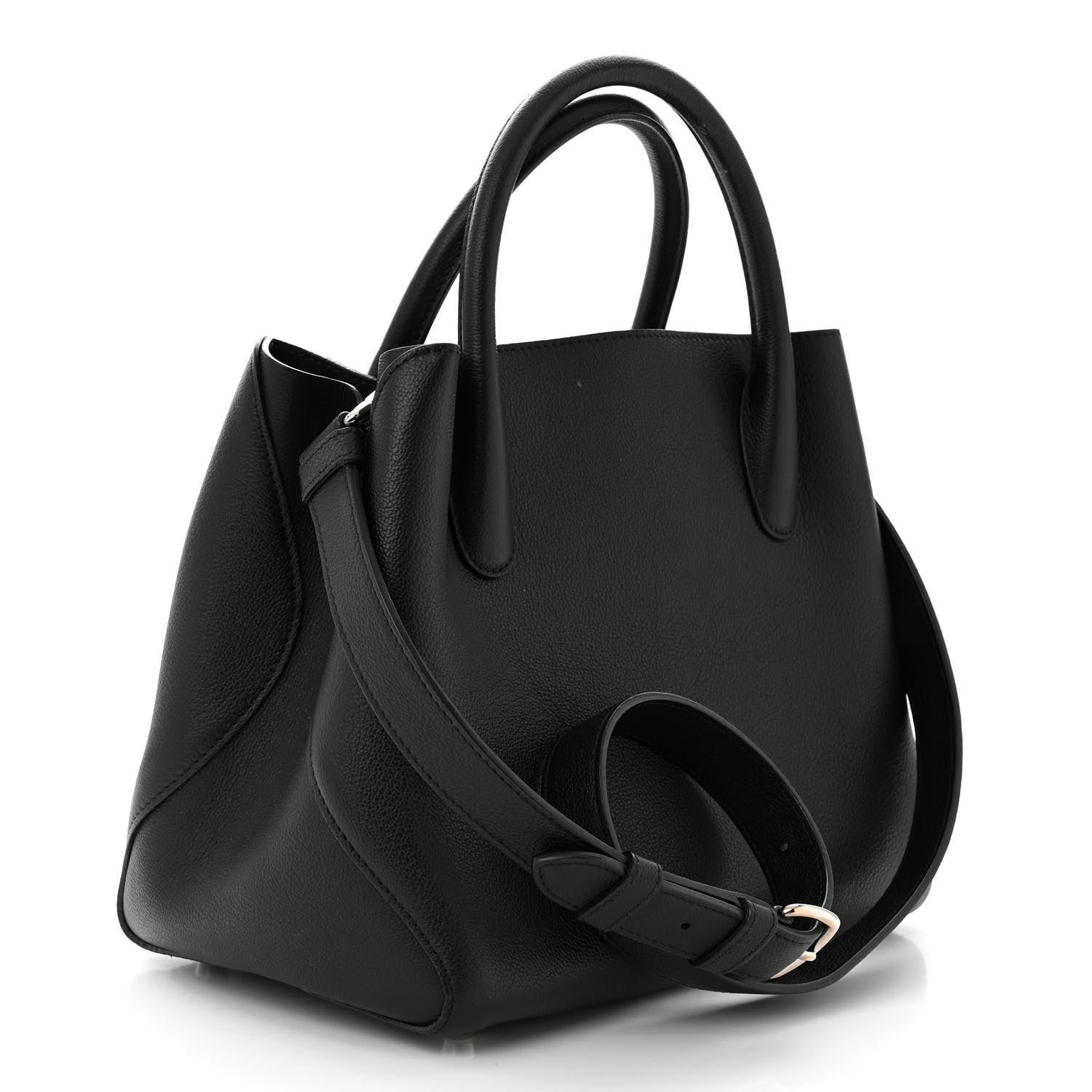 Christian Dior Supple Grained Calfskin Medium Open Bar Tote Black 3 of 11