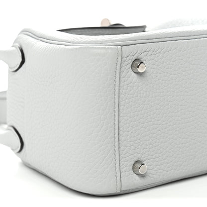 Hermes Taurillon Clemence Mini Lindy 20 Bleu Pale 9 of 11