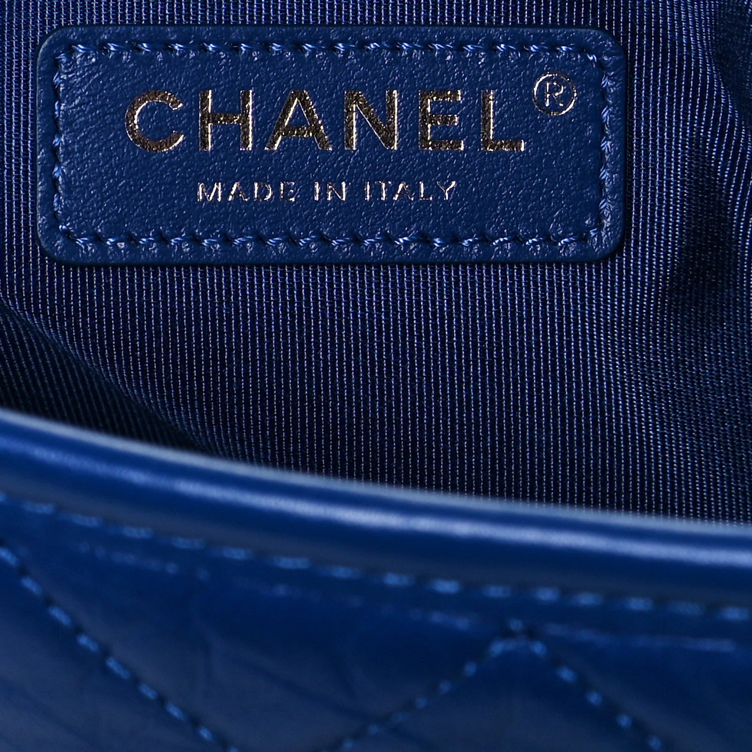Chanel Aged Smooth Calfskin Quilted Medium Gabrielle Logo Hobo Blue 6 of 13