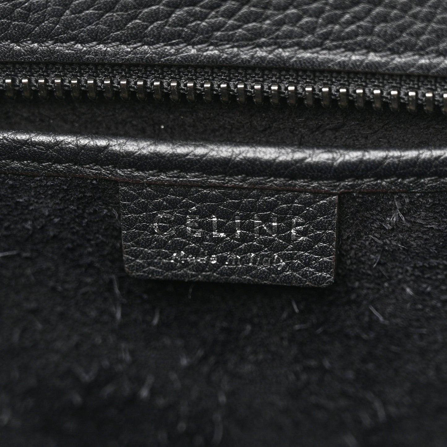 Drummed Calfskin Nano Luggage Black