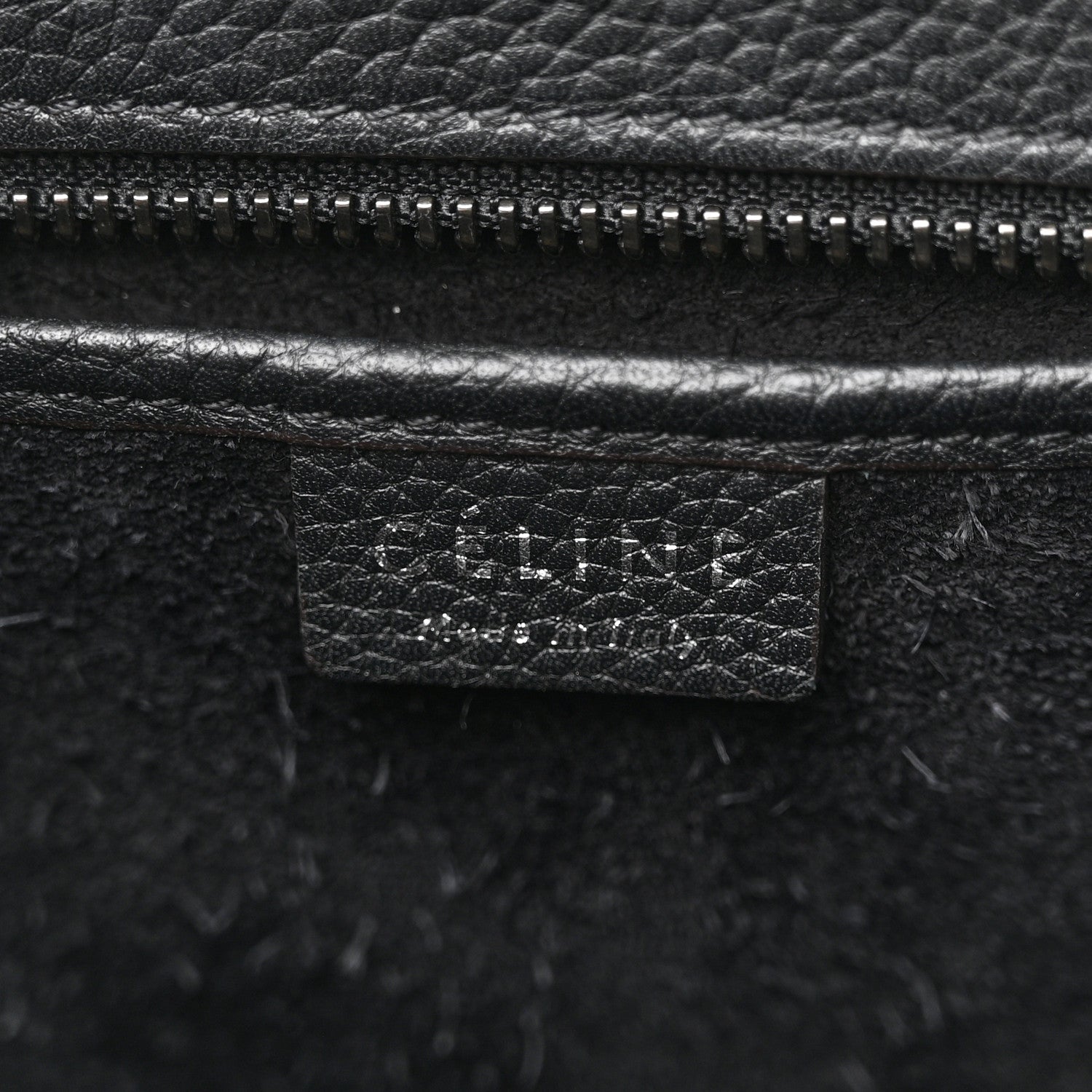 Celine Drummed Calfskin Nano Luggage Black 6 of 19
