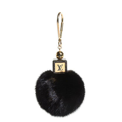 Louis Vuitton Mink Fur Fluffy Bag Charm Black 1 of 6