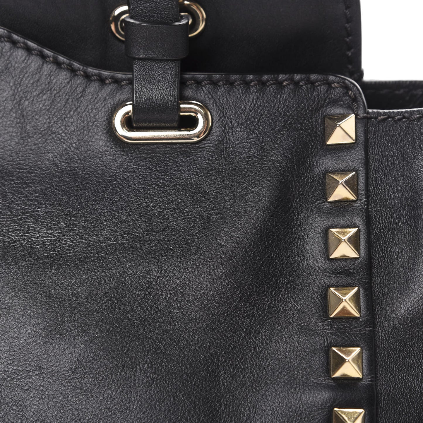 Vitello Small Rockstud Tote Black