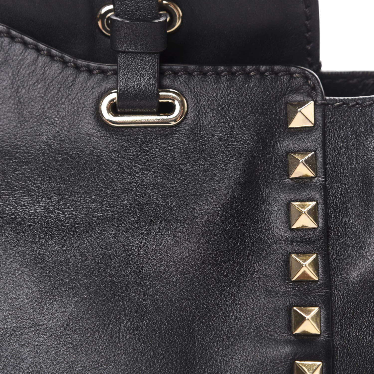 Valentino Garavani Vitello Small Rockstud Tote Black 10 of 15