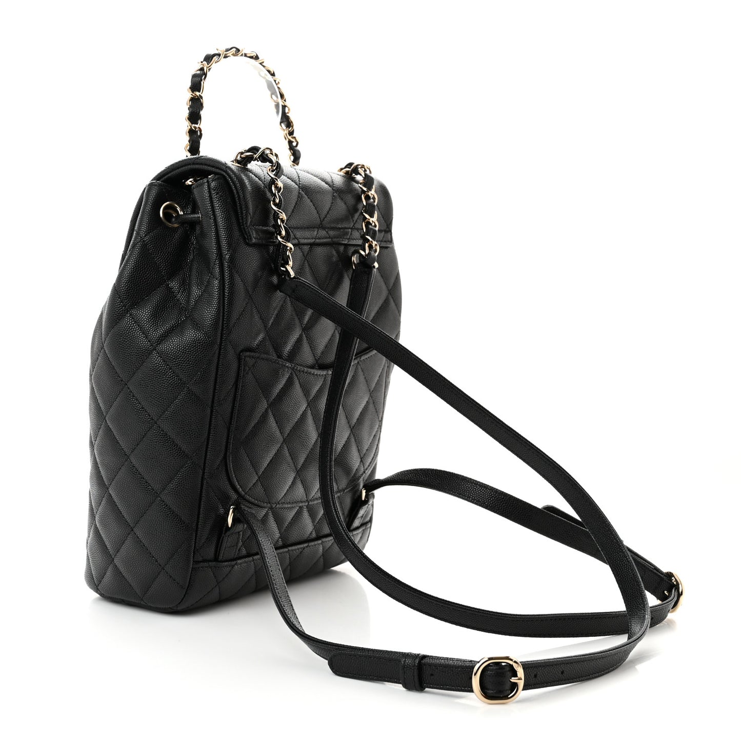 Caviar Quilted Urban Spirit Backpack Black