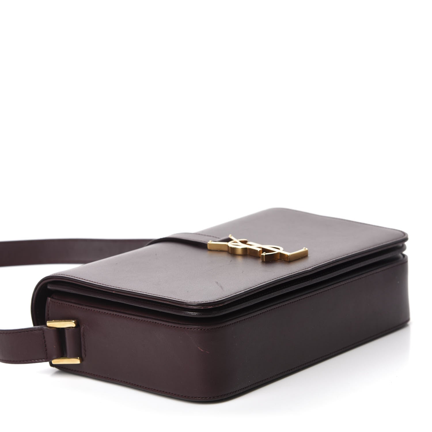 Saint Laurent Smooth Calfskin Medium Classic Monogram Universite Bag Amaranto 4 of 10
