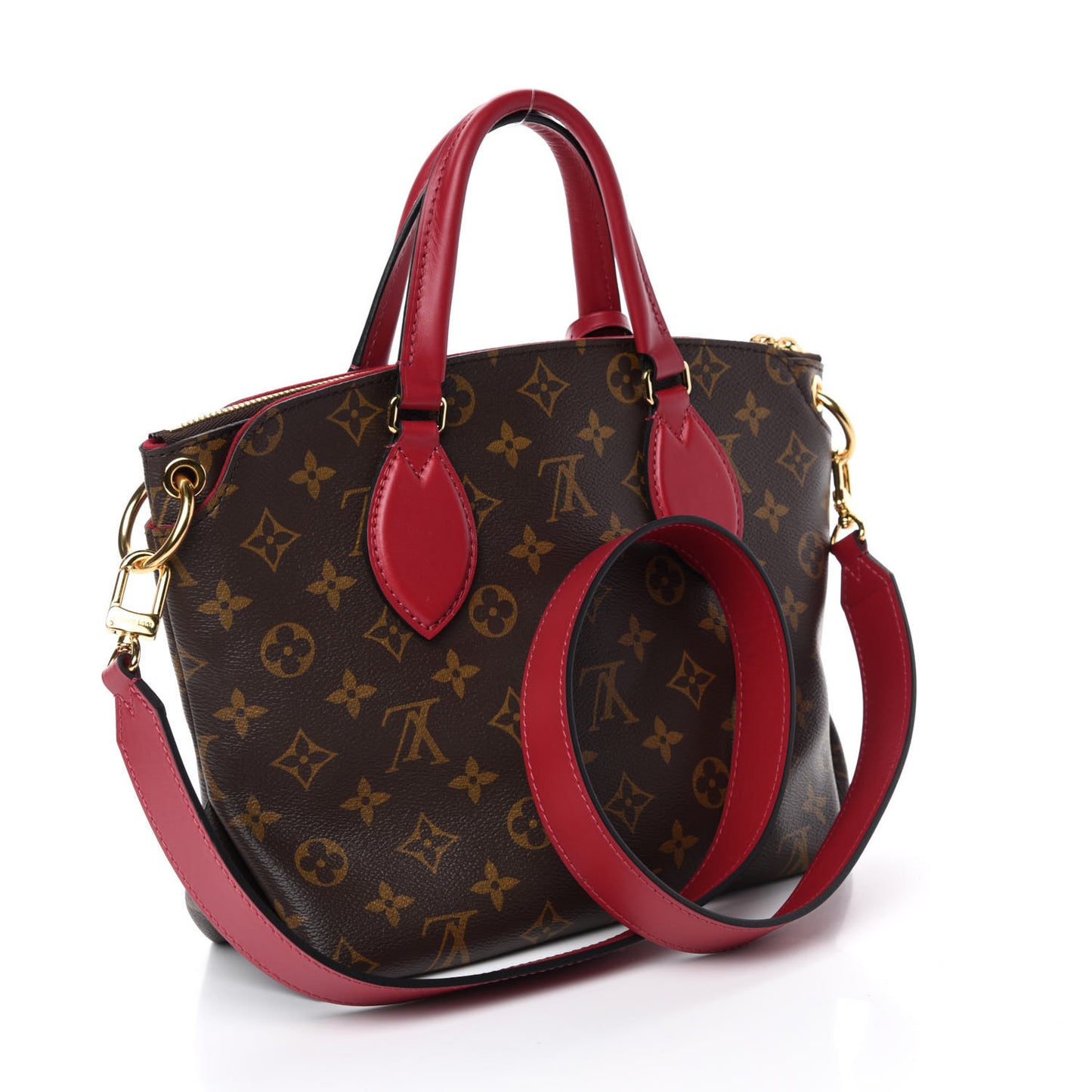 Monogram Flower Zipped Tote PM Lie de Vin