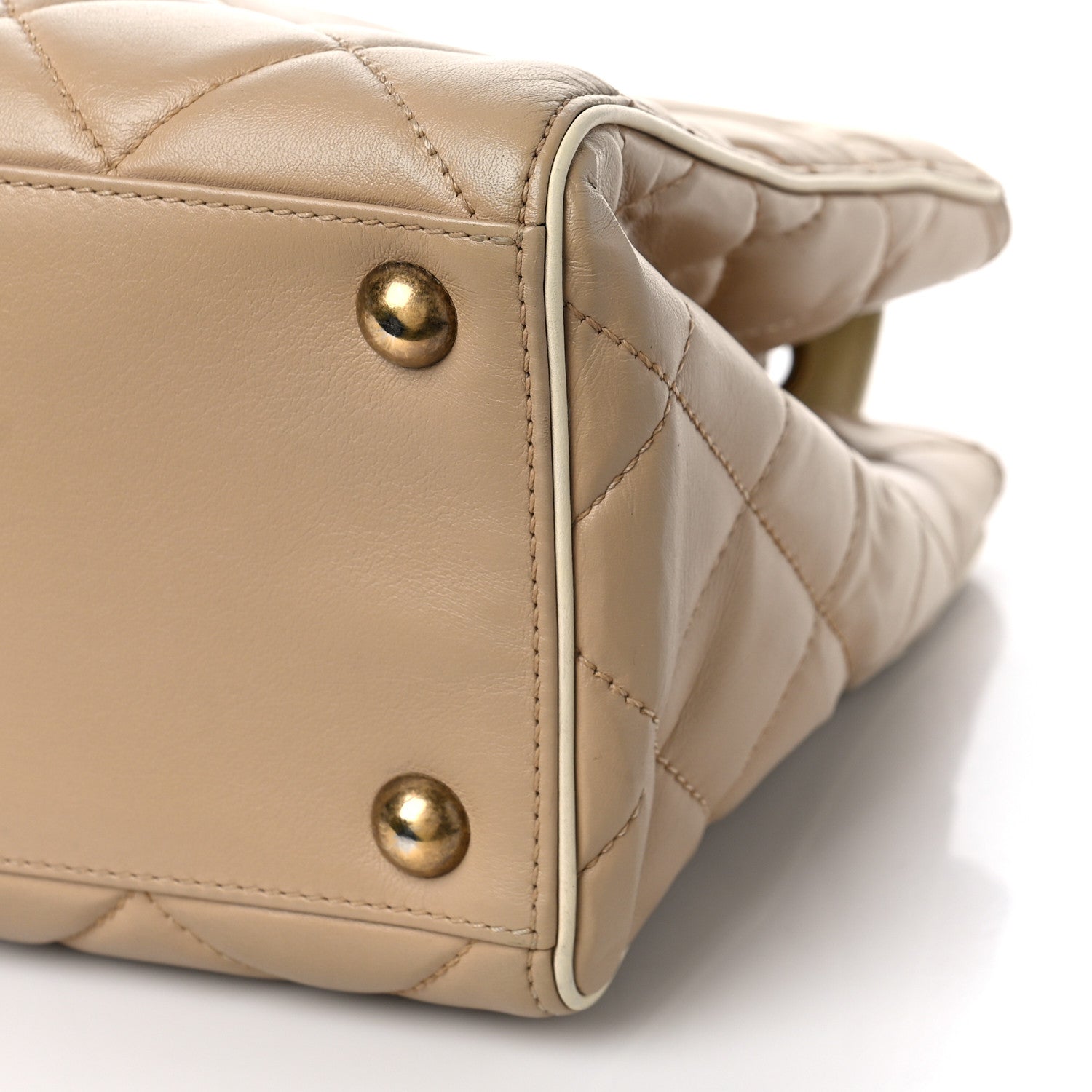 Chanel Lambskin Quilted Small Portobello Tote Beige 8 of 14