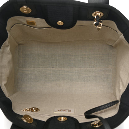 Chanel Mixed Fibers Small Deauville Tote Black 6 of 12