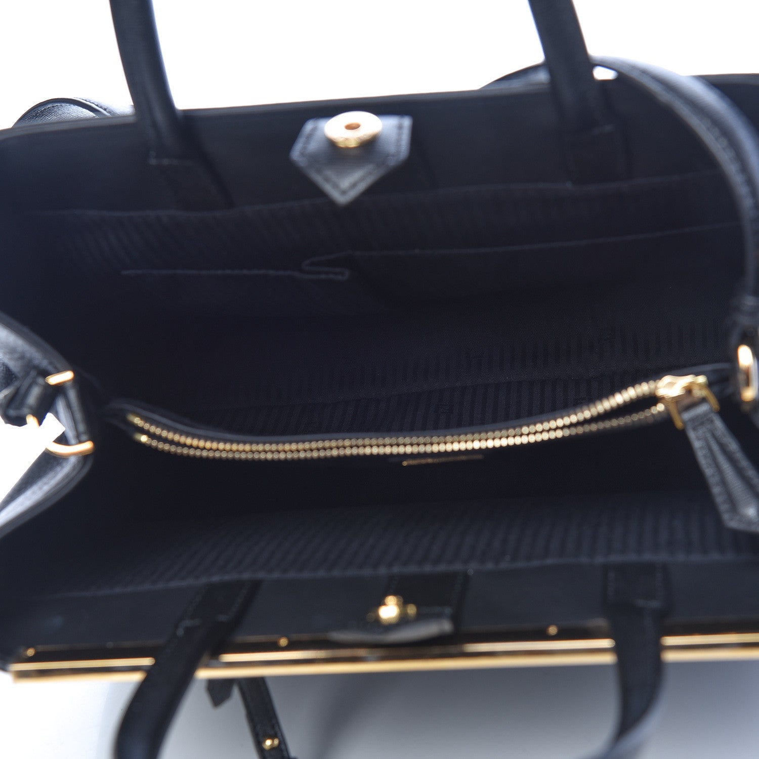 Fendi Vitello Elite Regular 2Jours Tote Black 5 of 9