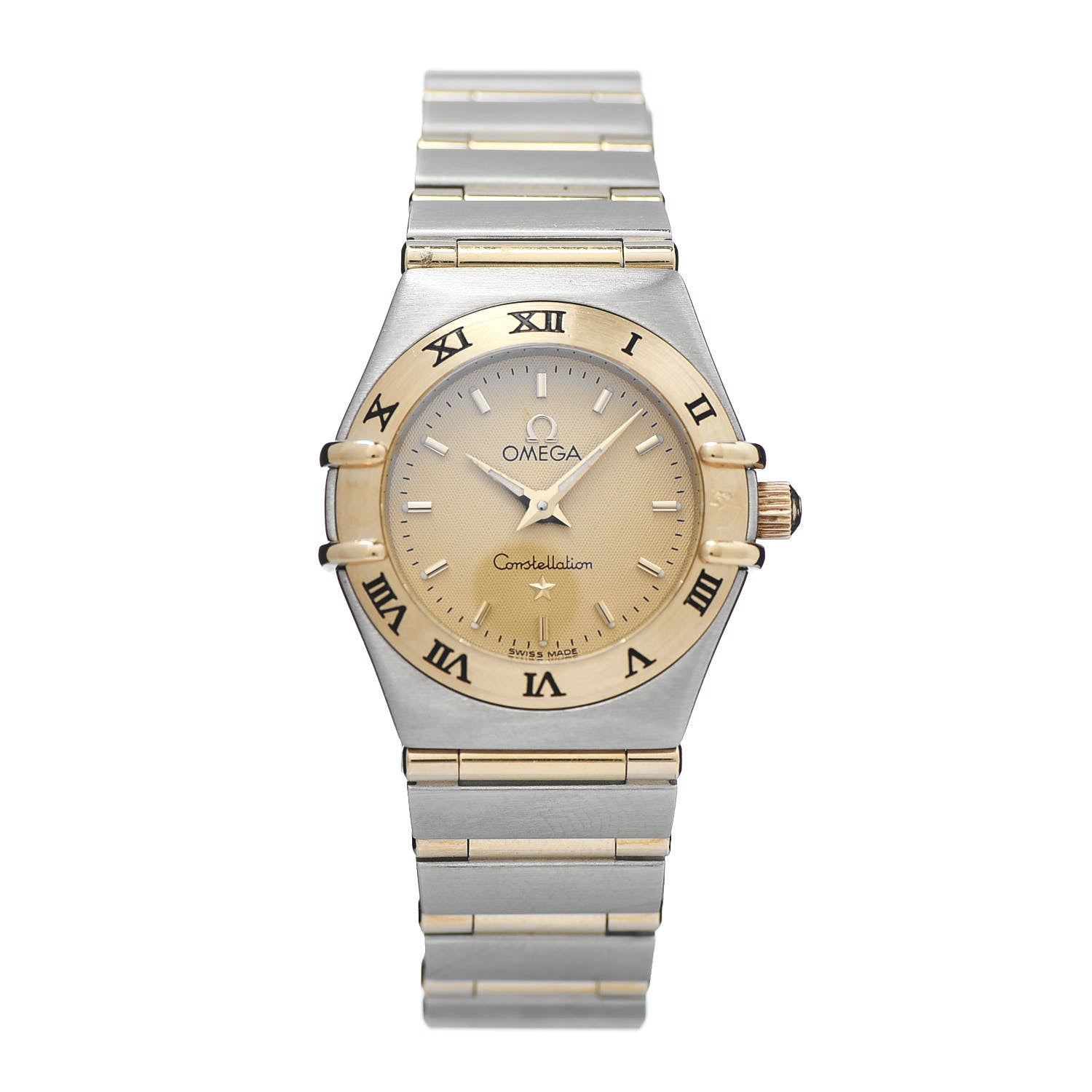 Omega Stainless Steel 18K Yellow Gold 22mm Constellation Quartz Watch Champagne 1262.10 1 of 5