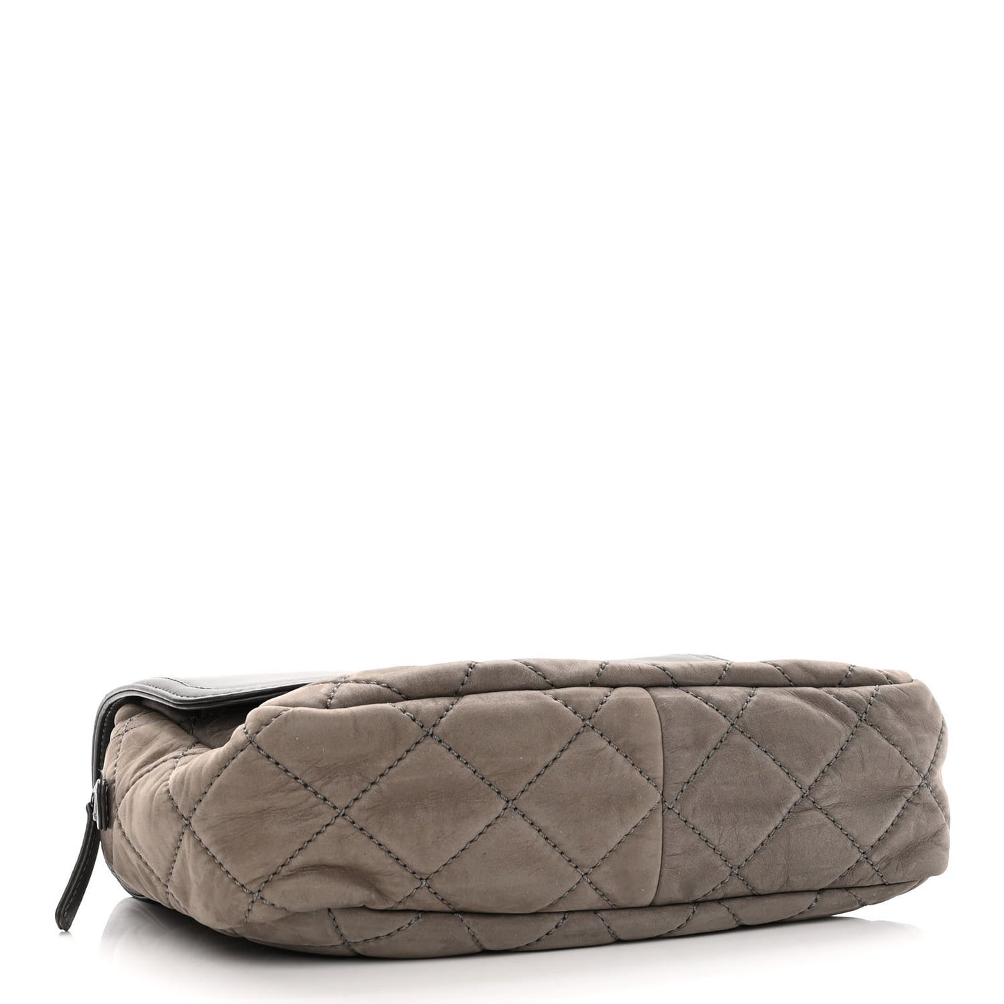 Iridescent Calfskin In The Mix Flap Dark Grey