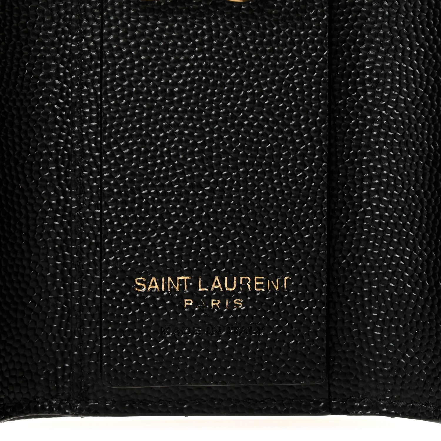 Saint Laurent Grain de Poudre Matelasse Cassandre Monogram Slim Key Case Black 6 of 7