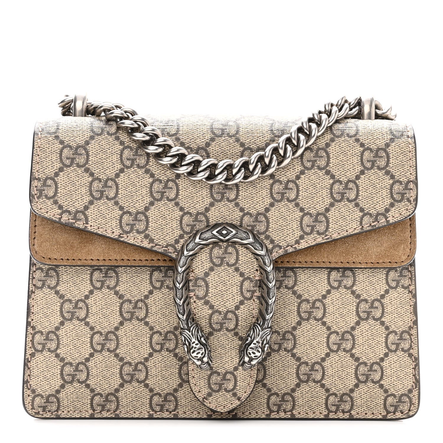 Gucci GG Supreme Monogram Mini Dionysus Shoulder Bag Taupe 1 of 10