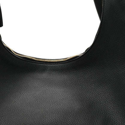 The Row Grained Calfskin Medium Everyday Shoulder Bag Black 7 of 9