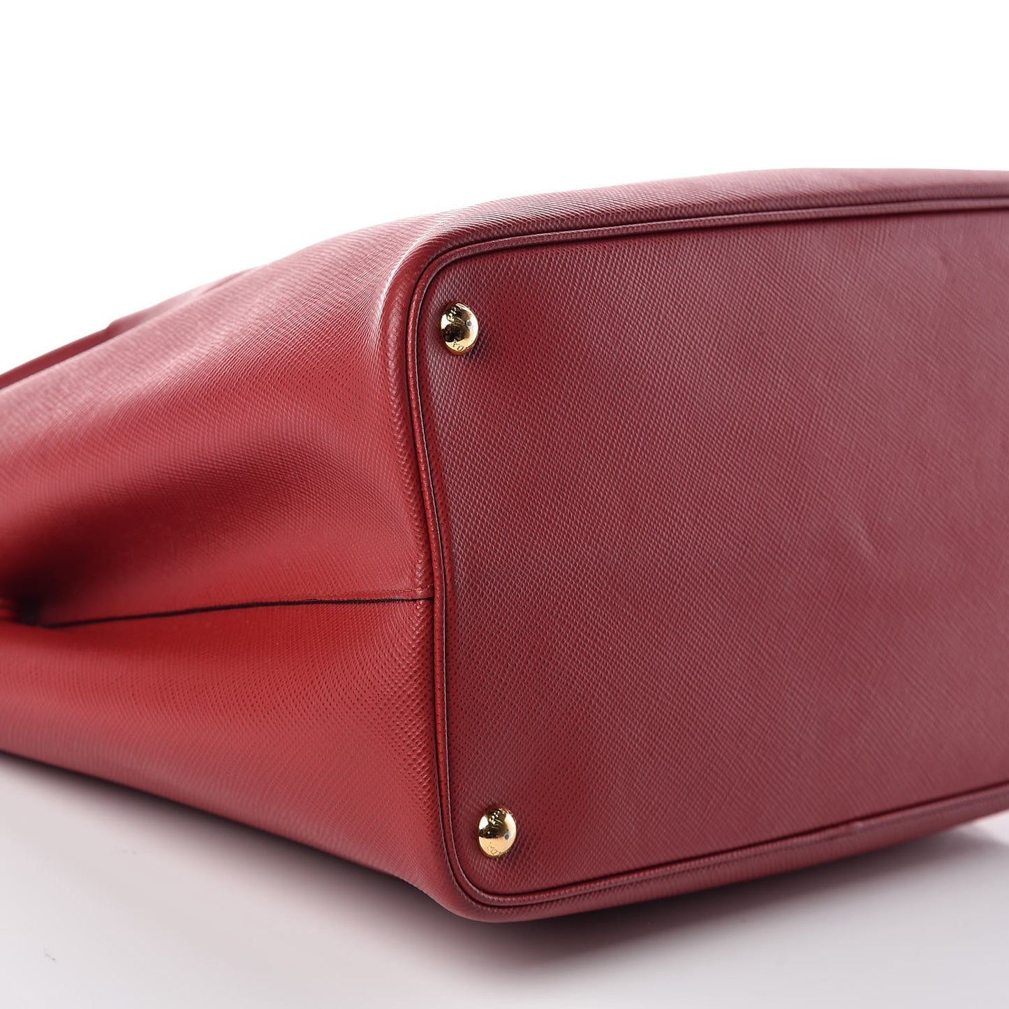 Saffiano Cuir Medium Double Bag Rosso