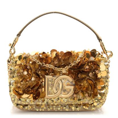 Dolce & Gabbana Sequin DG Shoulder Bag Oro 1 of 9