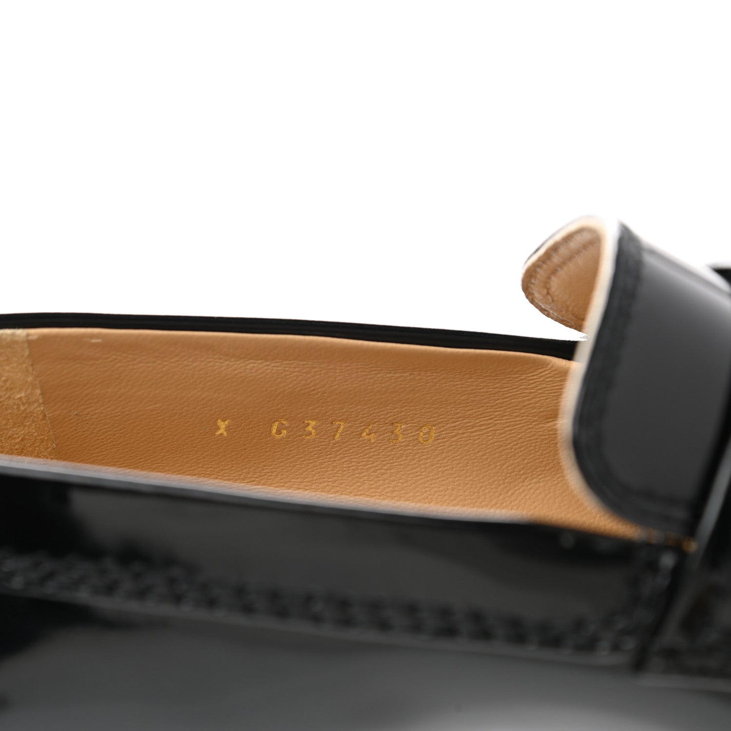 Chanel Shiny Calfskin Logo Loafers 38 Black 8 of 8