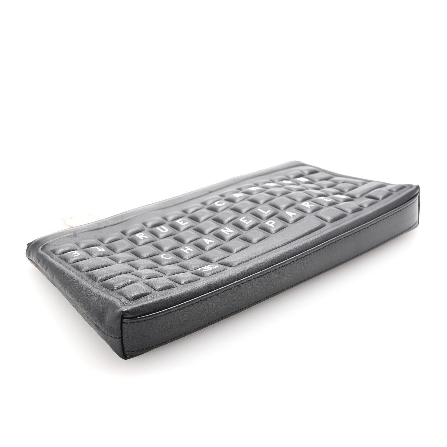 Chanel Metallic Calfskin Keyboard Pouch Black 4 of 7