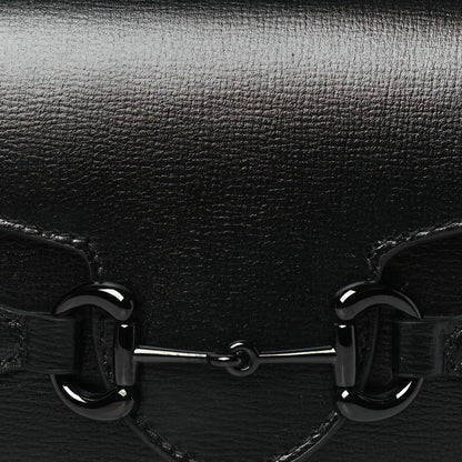 Gucci Azalea Calfskin Monochrome Mini Horsebit 1955 Shoulder Bag Black 8 of 11