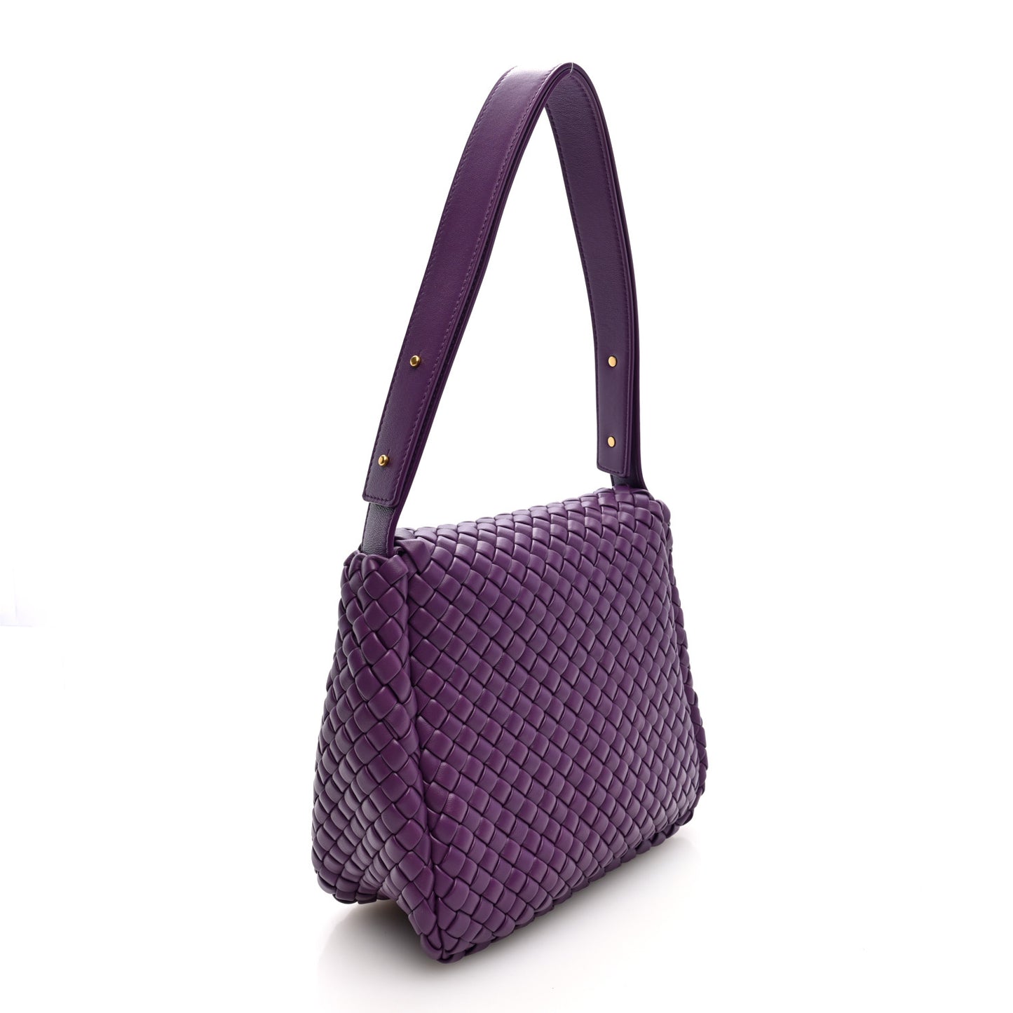 Nappa Intrecciato Small Cobble Messenger Bag Monalisa