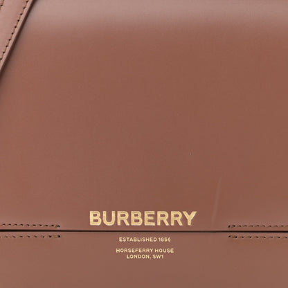 Burberry Smooth Calfskin Two Tone Small Grace Bag Malt Brown Black 8 of 11