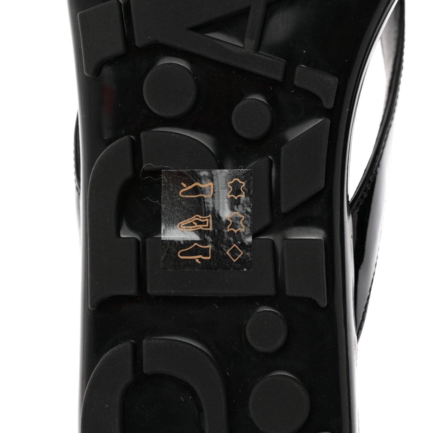 Patent Calfskin Logo Thong Sandals 39 Black